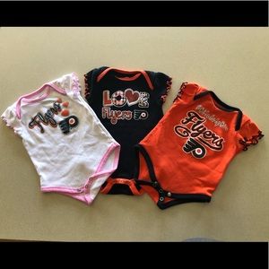 NHL FLYERS Baby Girls Bodysuits